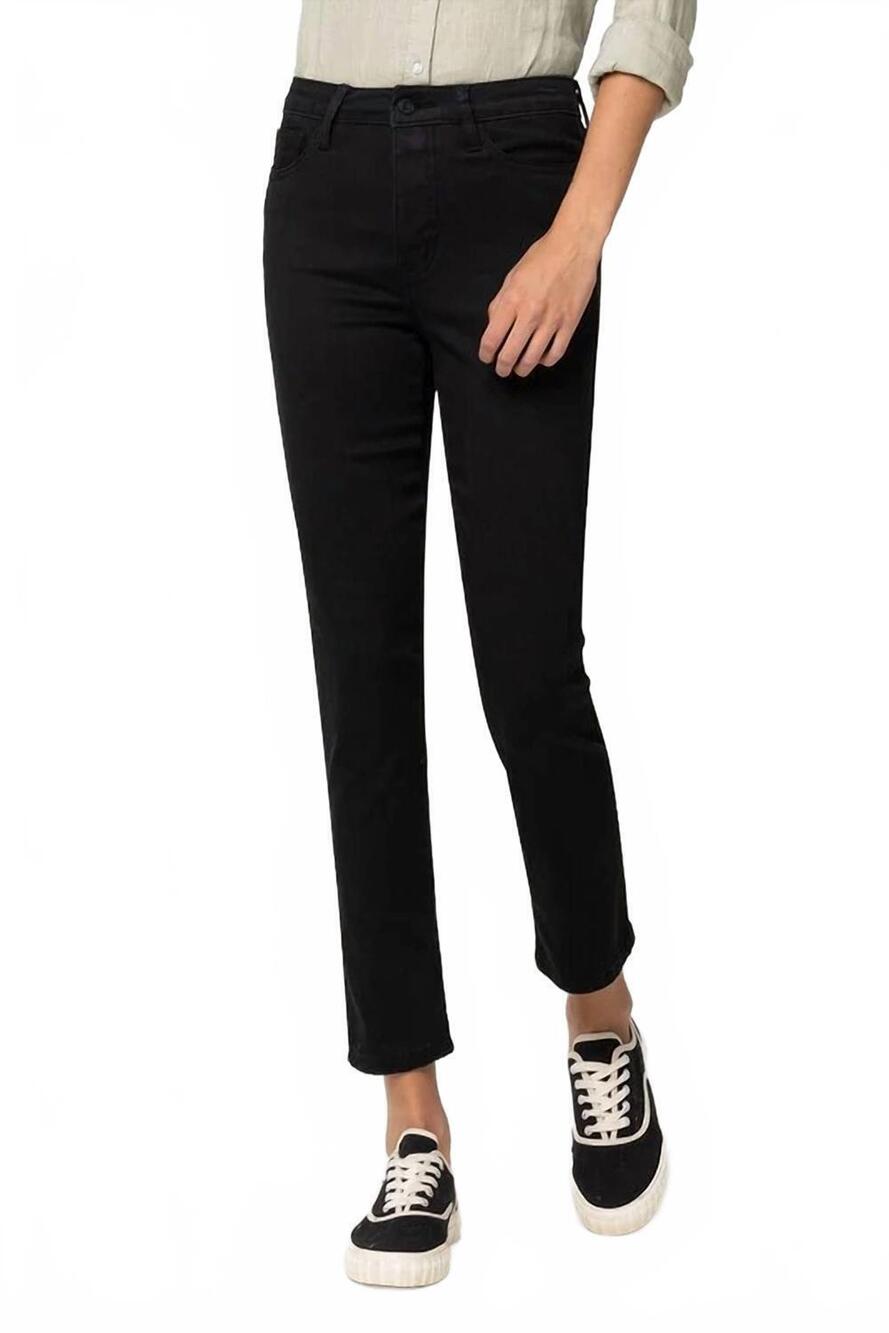 NEW SANITY STYLE regina straight leg jeans in black